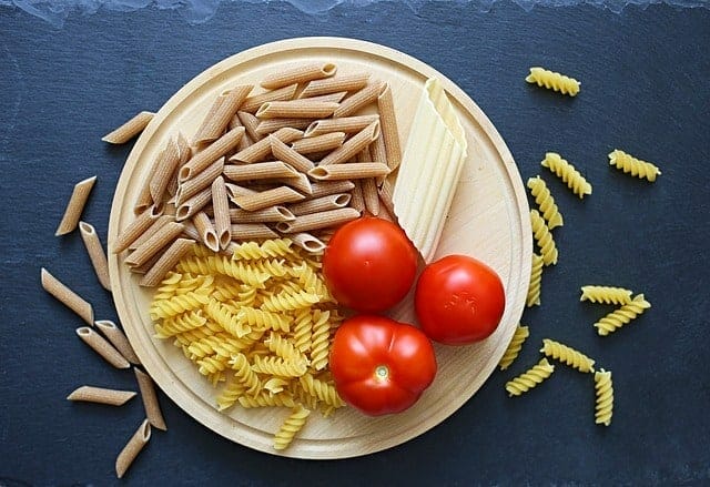 tomates, pasta